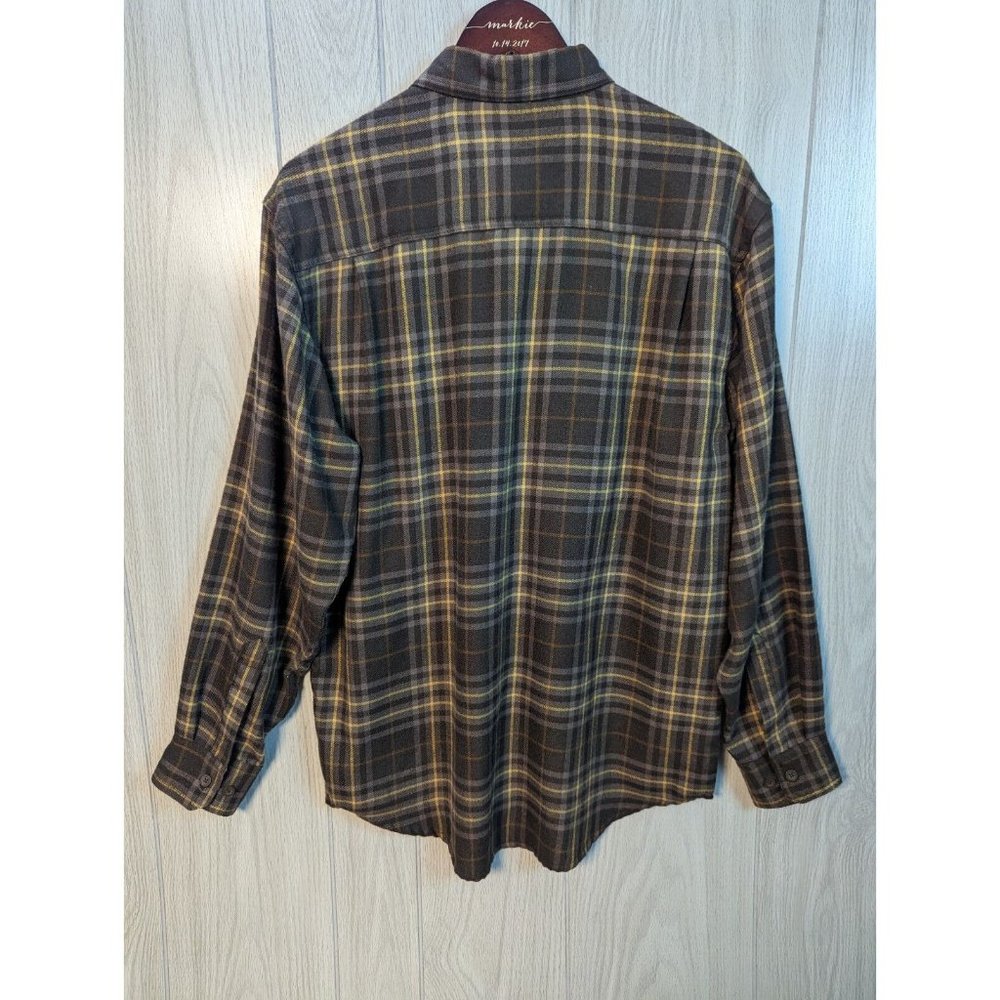 Wolverine Mens Plaid Flannel Long Sleeve Cotton Casual Button Up Shirt Medium - Picture 2 of 7